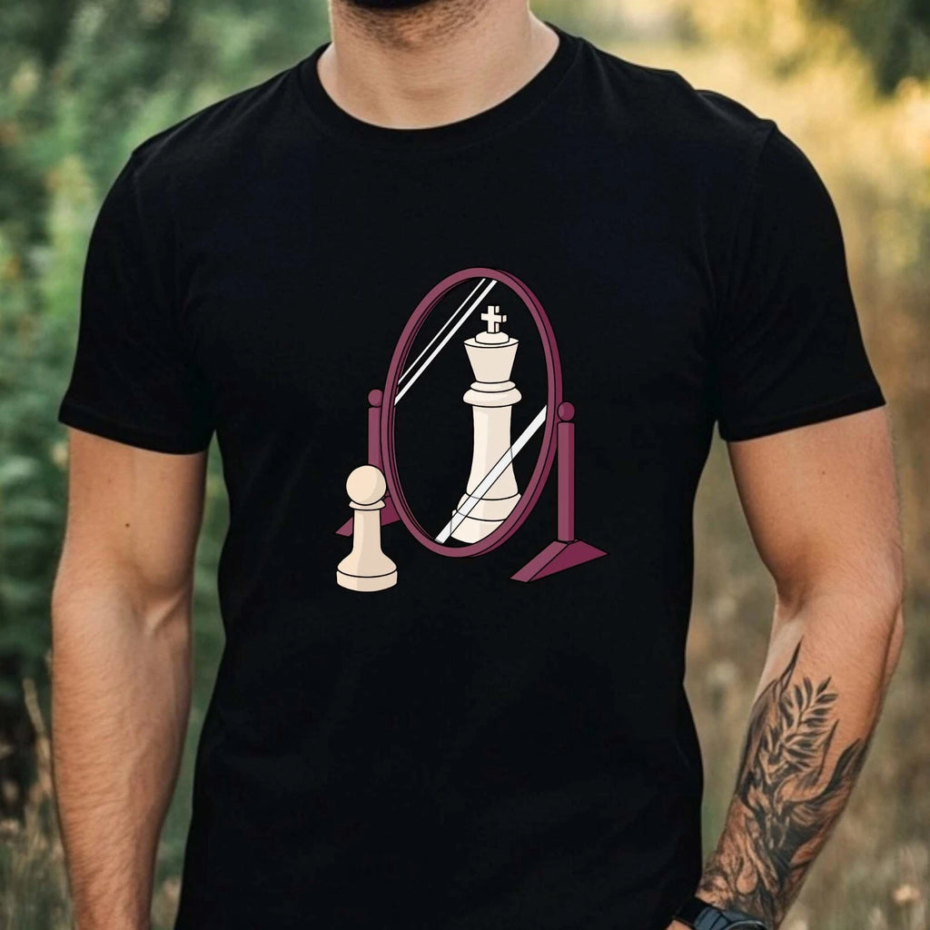 Mens Funny Chess Motif Cotton T-Shirt Size XS to 5XL