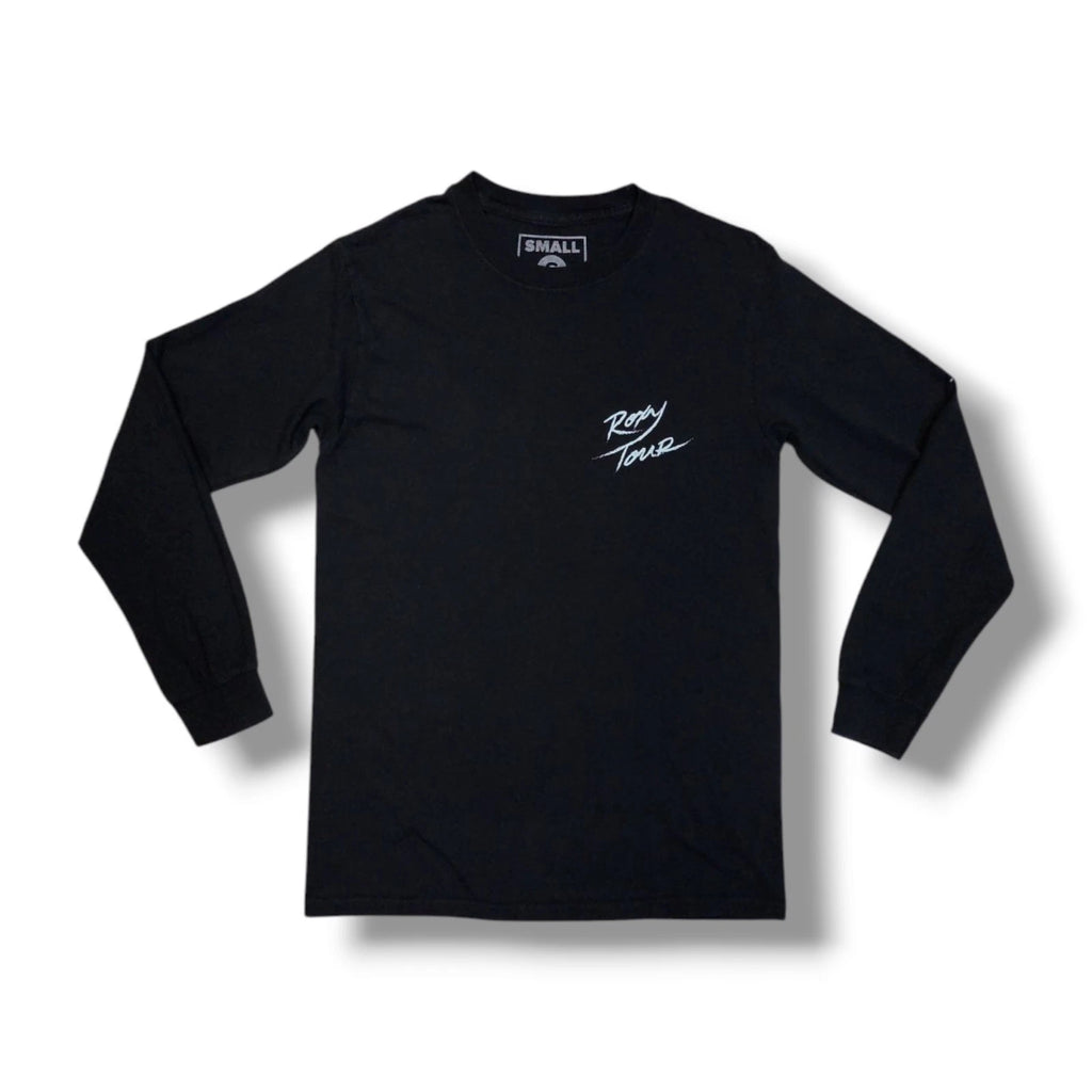 KHALID AMERICAN TEEN ROXY TOUR Long Sleeve Crew Neck Black T-Shirt Size Small