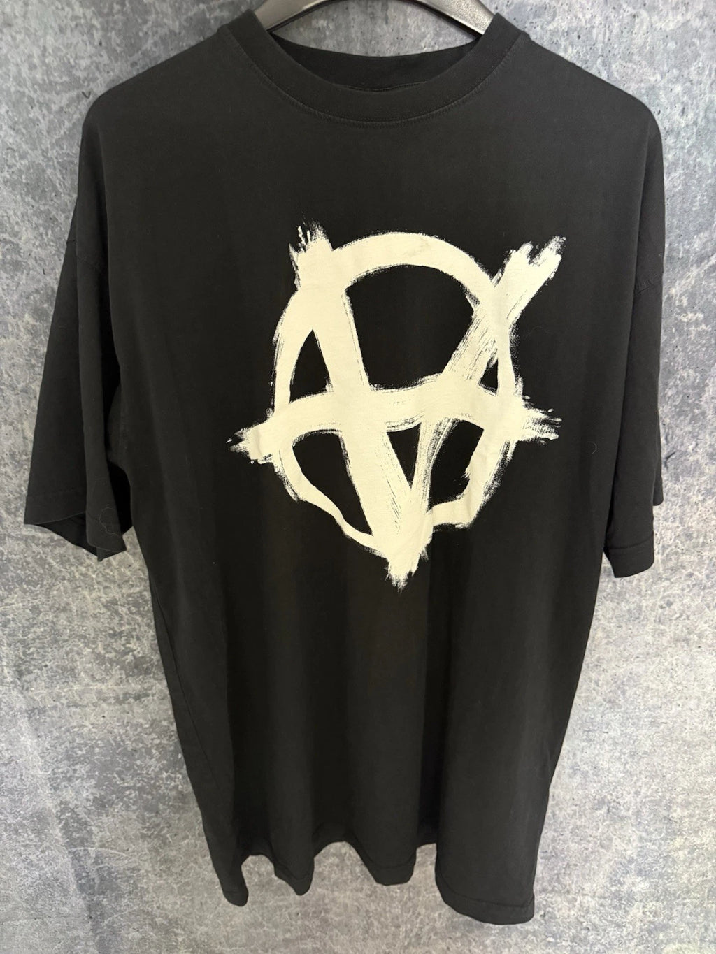 Vetements Upside Down Anarchy Tee XS Oversized Black Archive Graphic EUC