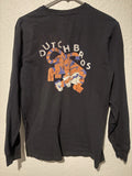 Dutch Bros Shirt Mens Medium Black Tiger Coffee Graphic Long Sleeve Tee T-Shirt