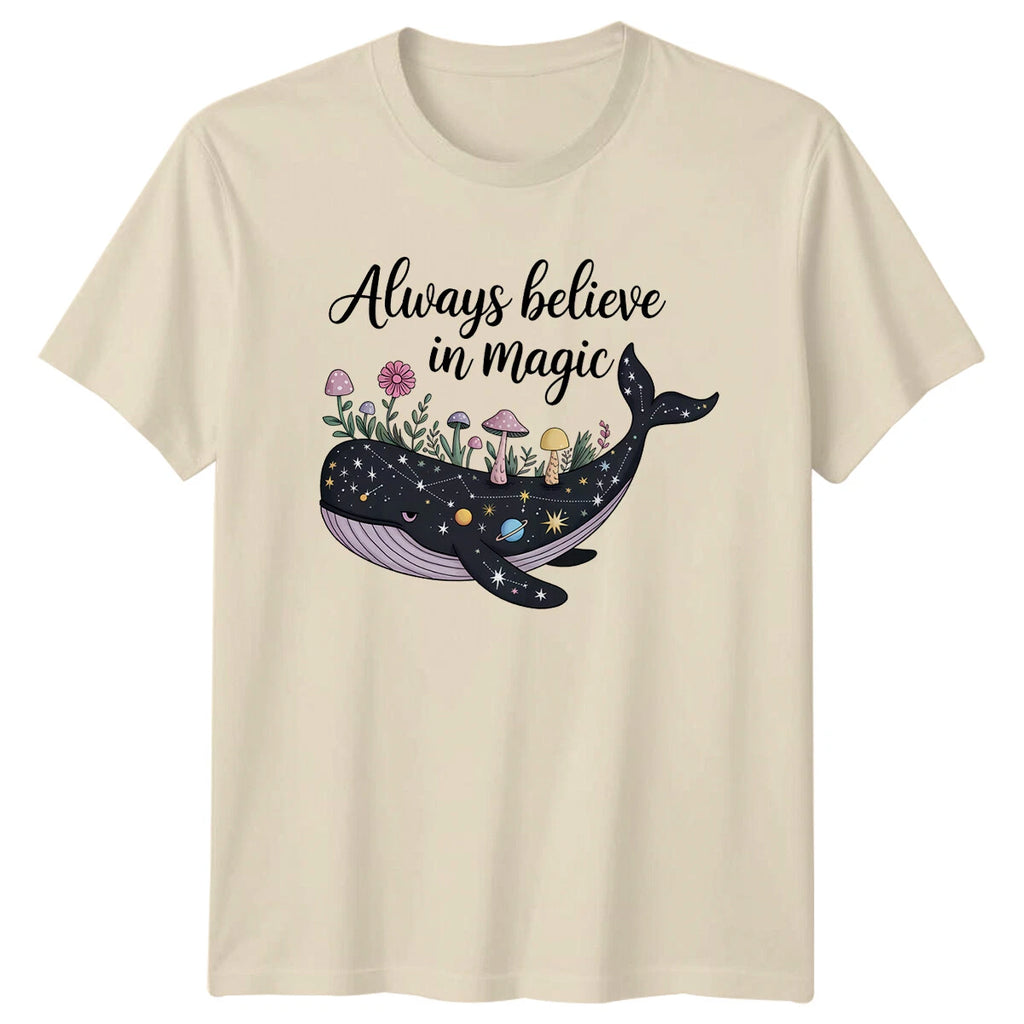 Always Believe In Magic Whale T-Shirt Boho Celestial Tee