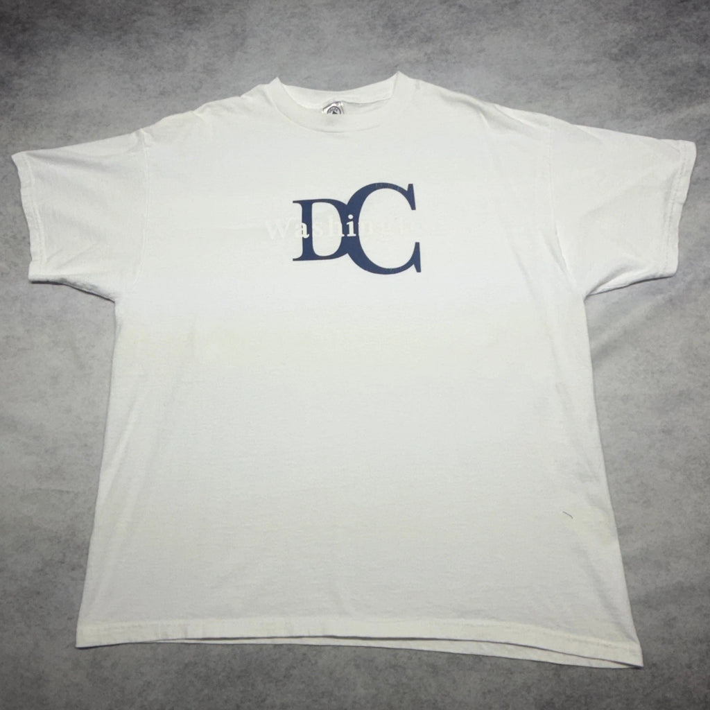 Vintage Washington DC T-Shirt Delta Pro Weight XL White Y2K Streetwear Boxy Fit