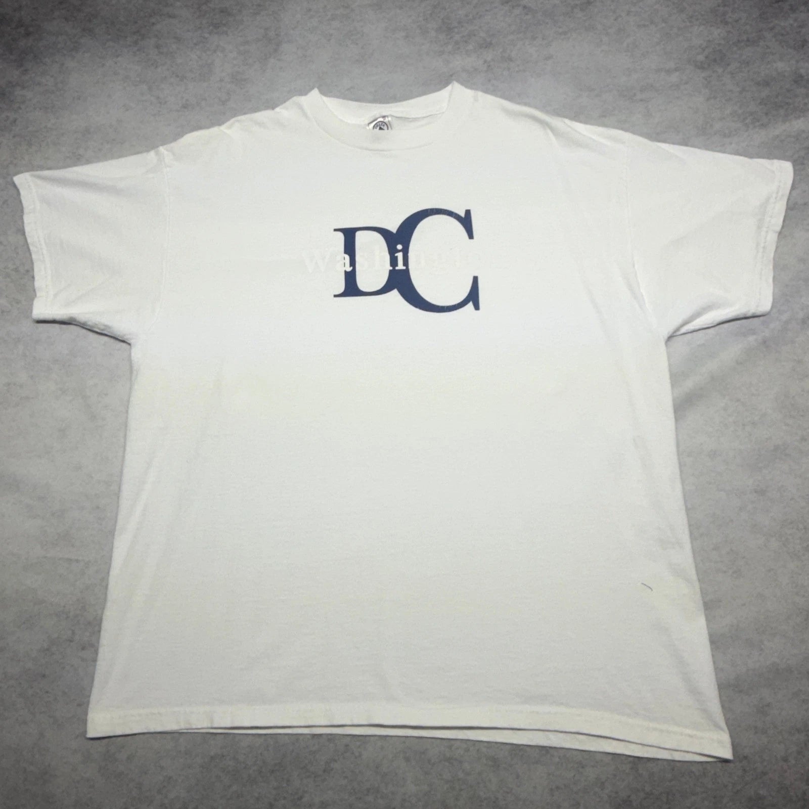 Vintage Washington DC T-Shirt Delta Pro Weight XL White Y2K Streetwear Boxy Fit