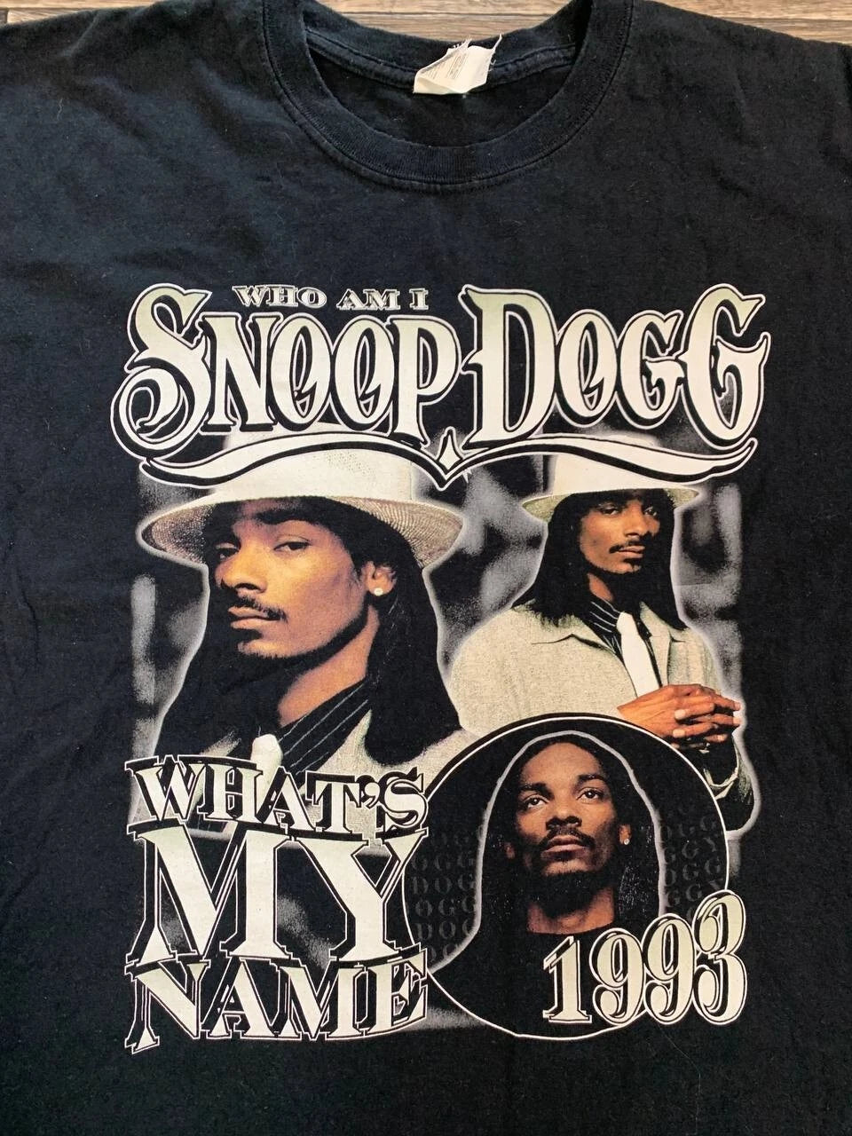 snoop dogg black t-shirt 1993 Y2K size L