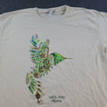 Y2k Flower Hummingbird Costa Maya Mexico T-Shirt  Men's Size Large Beige