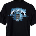 Vintage Biker T Shirt Mens Size XL Black Y2K Great River Radio Ride Grrride