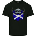 Scotland Flag Skull Scottish Biker Gothic Mens Cotton T-Shirt Tee Top