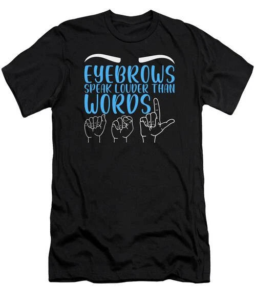 Sign Language Fingerspelling ASL Vocabulary Alphabet #5 T-Shirt S to 3XL