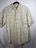 Vintage 90s The Sports Authority Button Up Shirt XL Gray Tribal Abstract Print