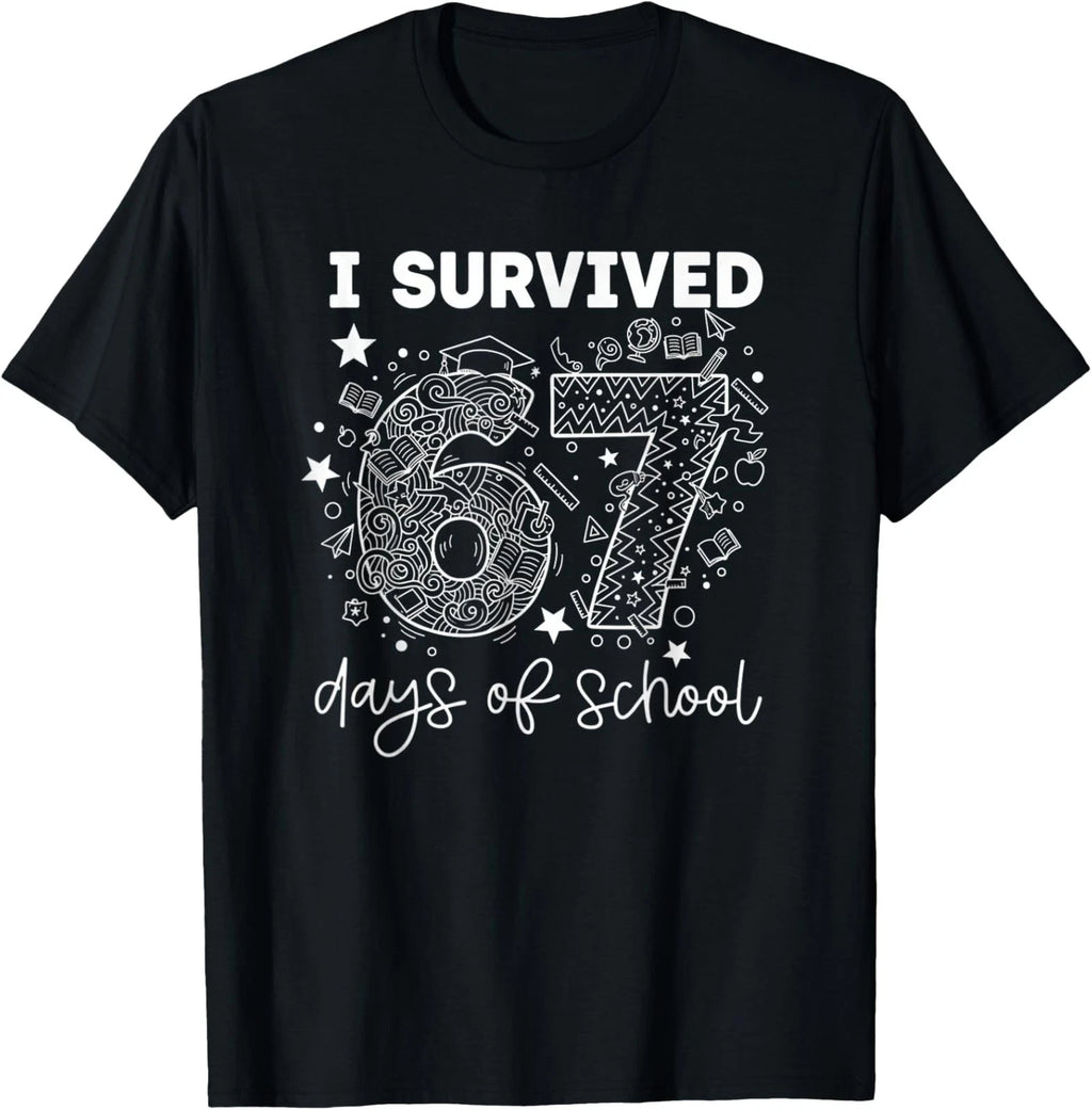 Days of School Funny Six Seven Meme Design Unisex T-Shirt