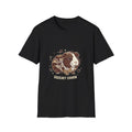 Guinea Pig Swirl Detailed Cute Black Tee Kawaii Pet Graphic T-Shirt
