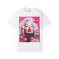 Marilyn Monroe Retro Glam Pop Art, T-Shirt | Pink Hearts, Pin-Up Illustration