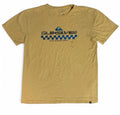 QUIKSILVER MENS SIZE LARGE MUSTARD SHORT SLEEVE SHIRT Y2K SKATE SURF