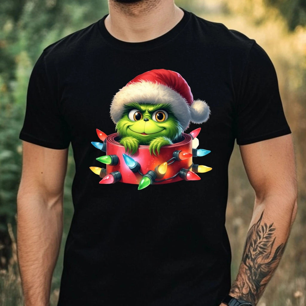 Mens Green Gnome Baby Print Cotton T-Shirt Size XS to 5XL
