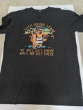 As Colour Mens Graphic T-Shirt Sloth Hiking Team XL Black