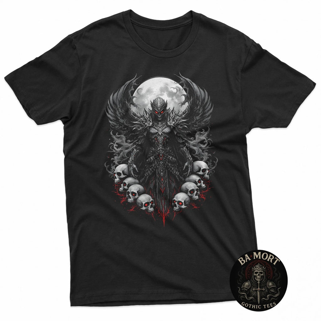 Dark Fantasy Skull Angel Shirt Gothic Graphic Tee T-Shirt