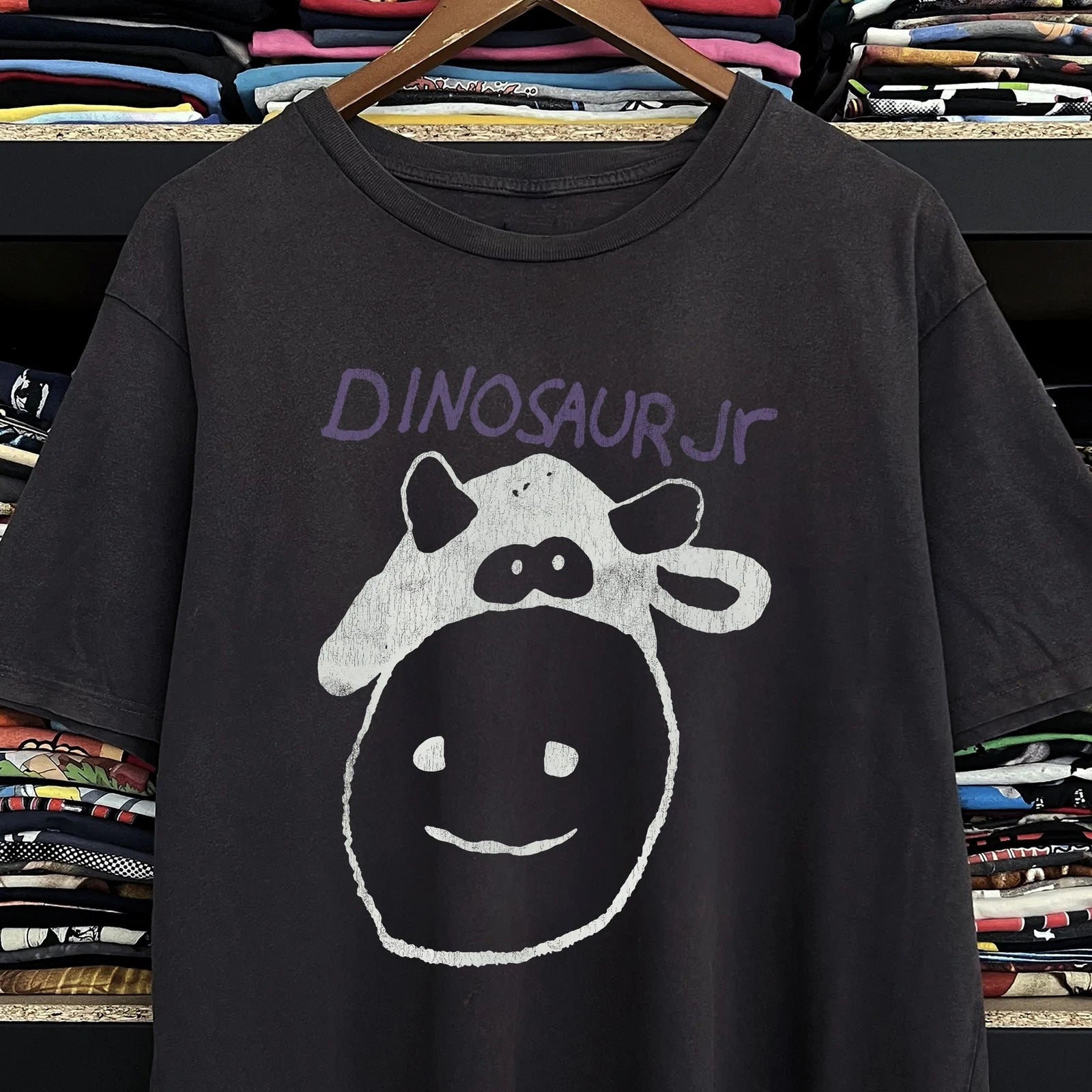 90s Dinosaur Jr Cow Promo T-Shirt Black XXL