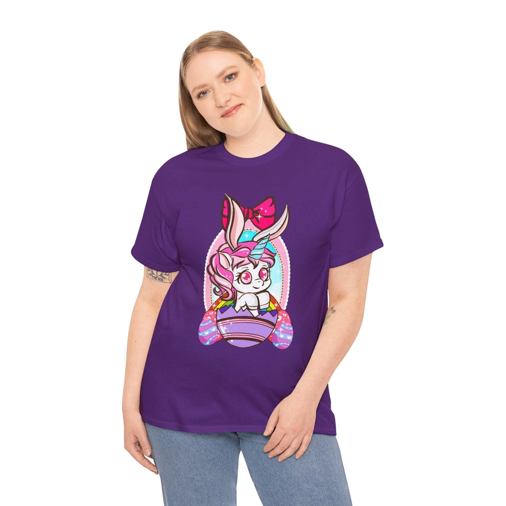 Kawaii Easter Bunny Graphic Tee, Cute Girly Shirt, Unisex Cotton T-Shirt, Gift
