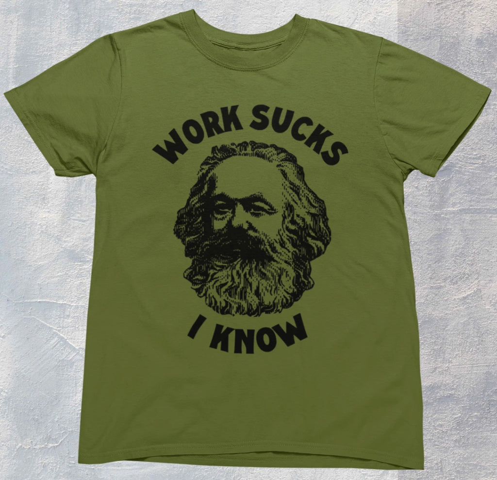 Karl Marx Work Sucks T shirt | y2k | aesthetics | 2000s | 90s | Marx