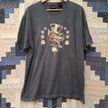 Vintage Y2K Gambling Wolf Graphic T Shirt Size XL Gray Craps Roller Tattoo