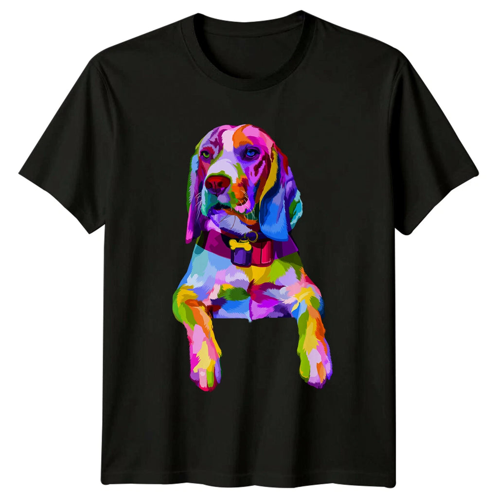 Beagle Dog Pop Art Style Mens T-Shirt Womens Graphic Tee Animal Top