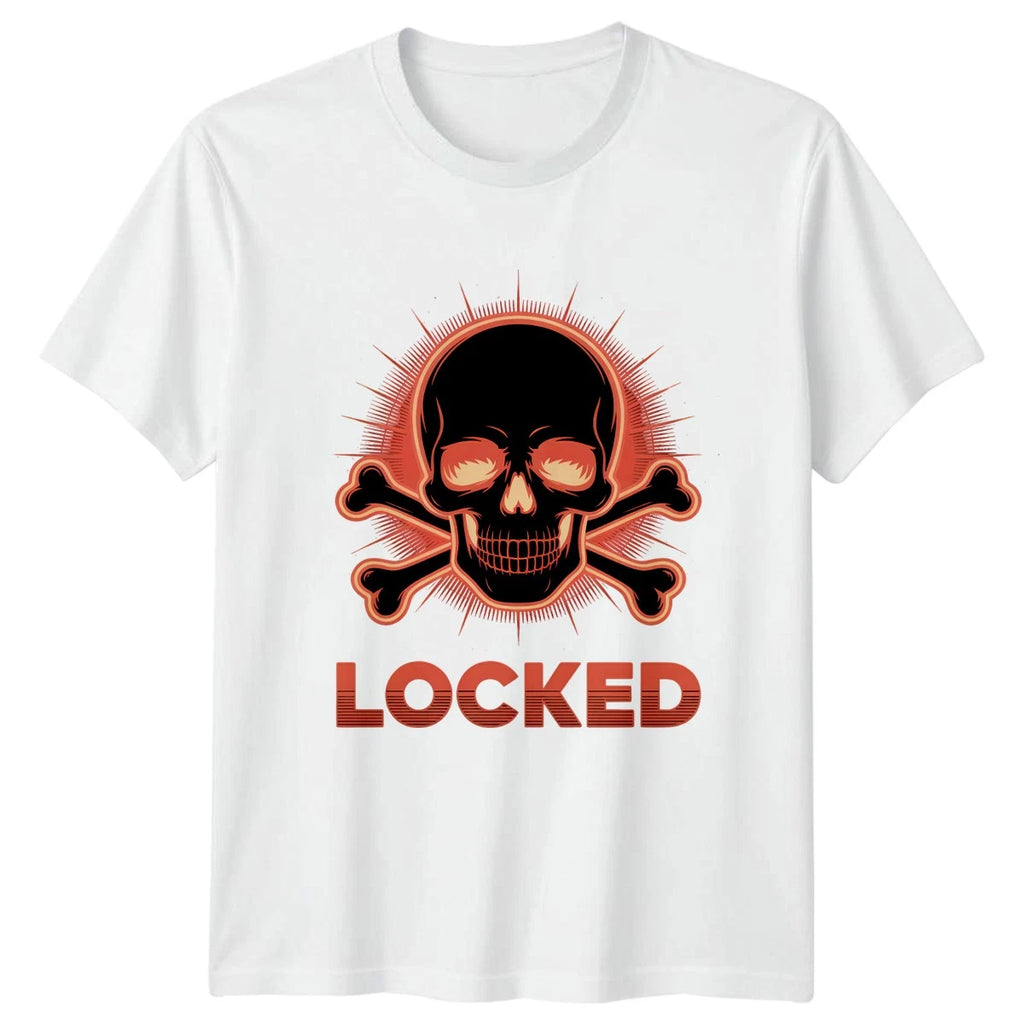 Locked T-Shirt Gothic Skull Horror Gift For Him And Her
