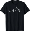 Coffee Heartbeat Love Design - Tea or Coffee Lover T-Shirt