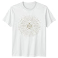 Distressed Gold Sunburst Abstract Minimalist T-Shirt Boho Christmas Gift