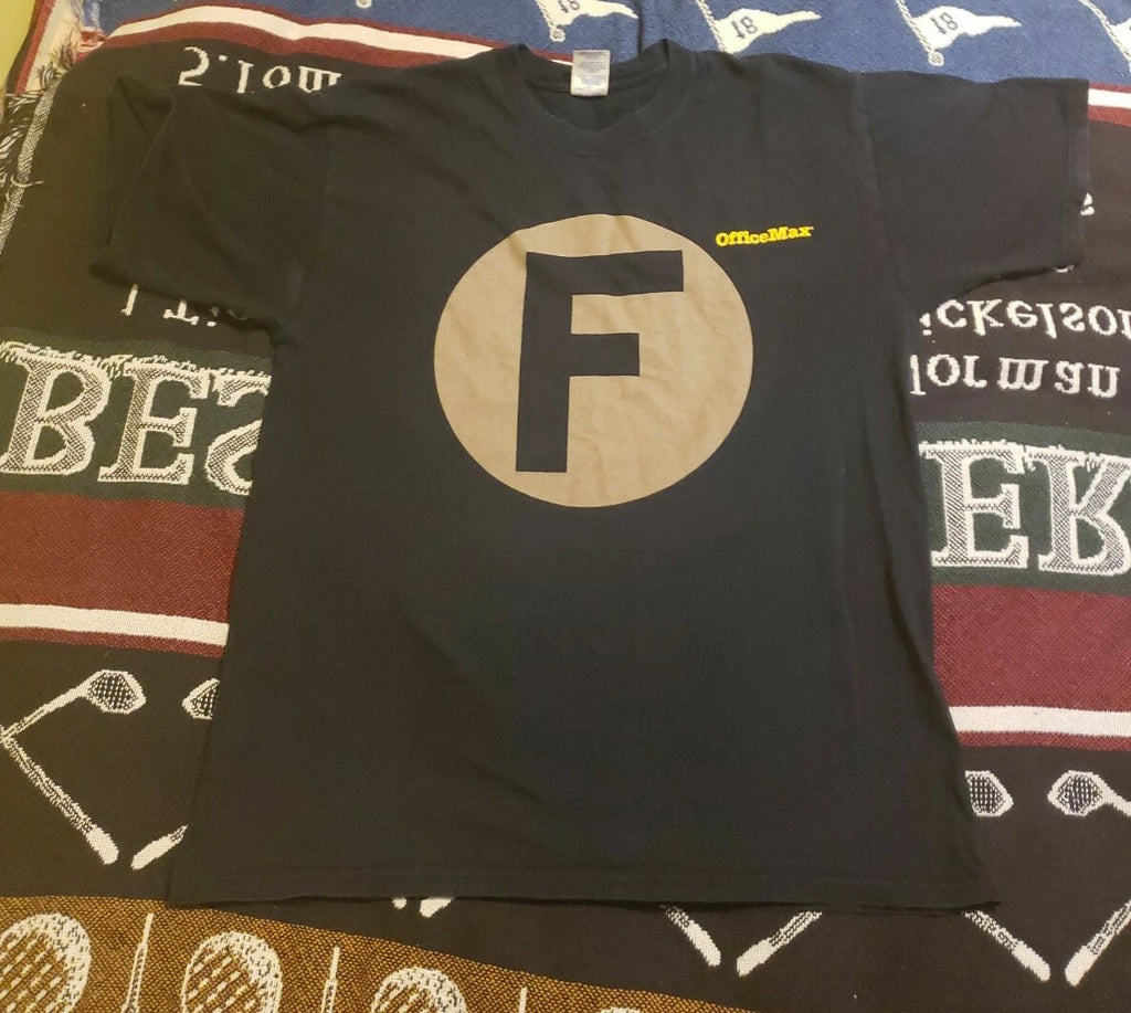 Vintage Office Max Passionate Innovative Fun Promo Shirt L Tech Tee  Black
