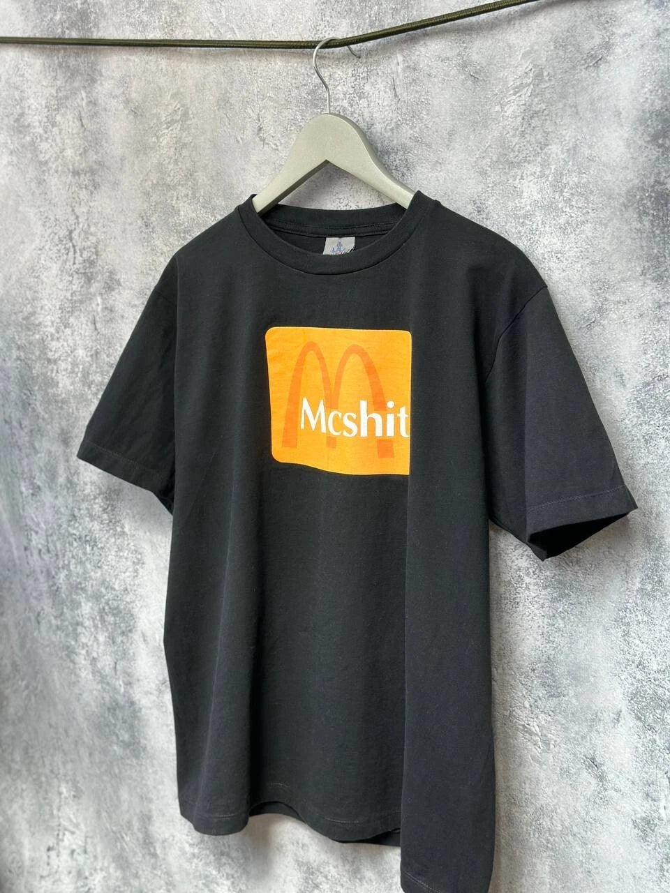 MCShit Big Pring T-Shirt Y2k Tee Black Anuruk Men's Size Large