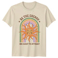 Be The Energy You Want To Attract Rainbow Sun Boho Celestial T-Shirt