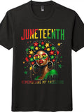 Juneteenth Remembering My Ancestors 1865 Afro Woman T-Shirt