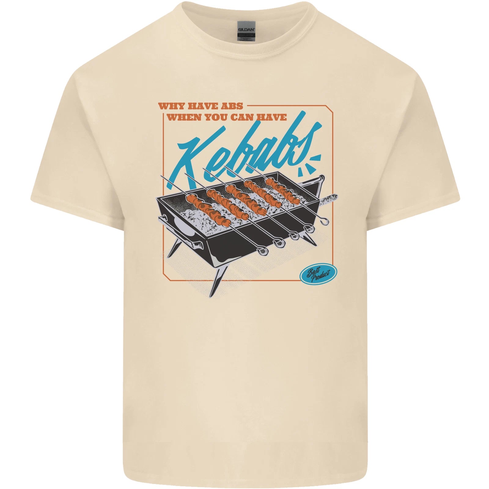 Abs Kebabs Funny Gym Overweight Fat Mens Cotton T-Shirt Tee Top