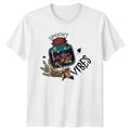 Spooky Vibes Womens T-Shirt Gothic Skeleton Halloween Gift For Her