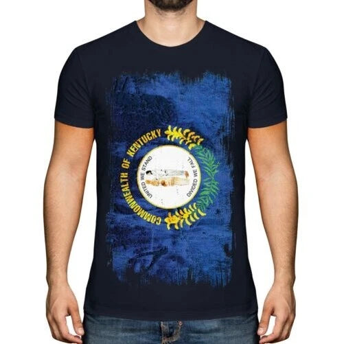 Kentucky State Grunge Flag Mens T-Shirt Kentuckian T-Shirt Jersey Gift