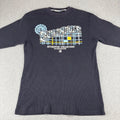 Southpole Long Sleeve Shirt Mens L Blue Thermal Waffle Knit Streetwear Y2K Retro