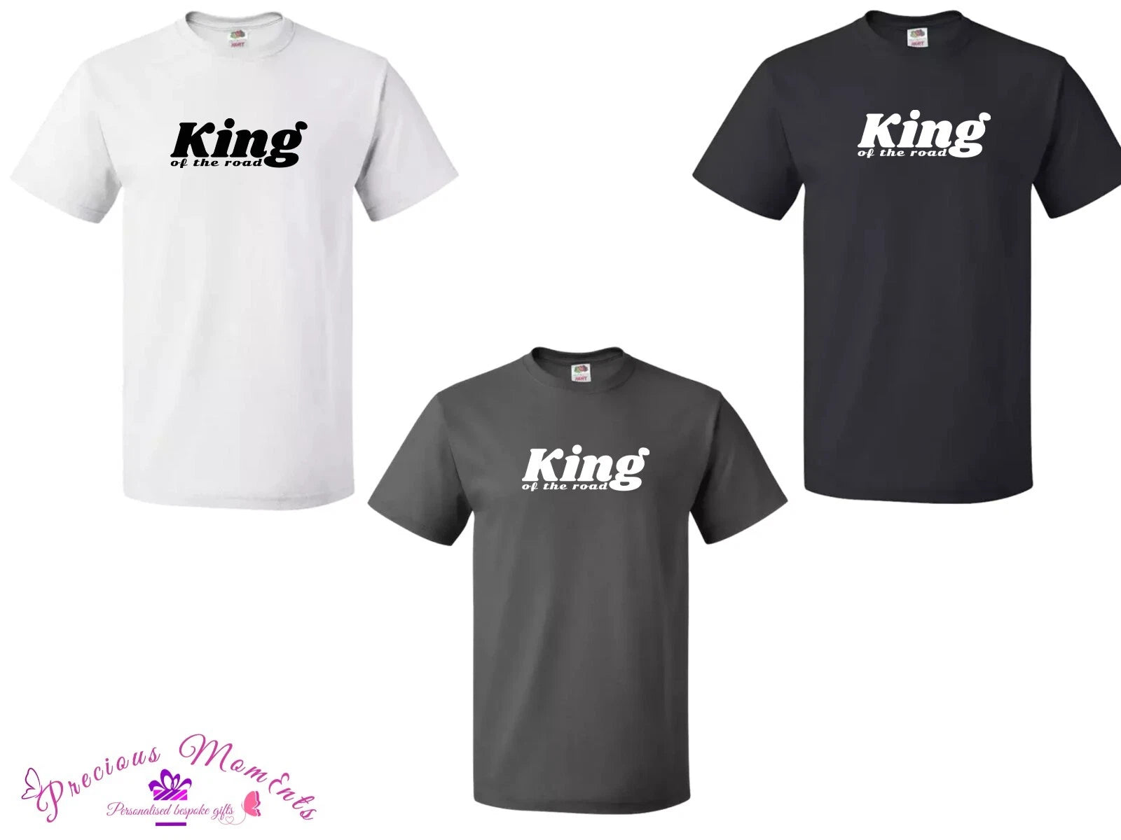 Men's KING OF THE ROAD Drivers Truck T-shirt 100% Cotton Perfect Gift Novelty
