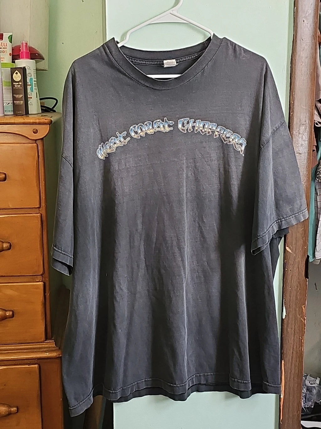 Vtg y2k West Coast Choppers 3xl Flames Distressed Motorcycle Men's T Shirt