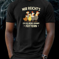 Mens T-Shirt I Go Feed My Chickens Theme Cotton Size XS to 5XL