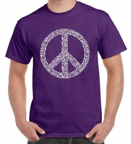 Camiseta Hombre Tribal Peace Symbol CND - Festival Hippie Anti Guerra