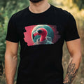 Mens Flamingo Astronaut Print Cotton T-Shirt Size XS to 5XL