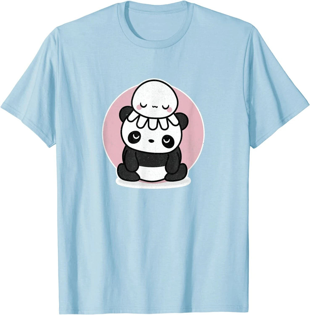 Retro Kawaii Panda with Cute Octopus T-Shirt by TURBO VOLCANO (10 Colors *NEW*)