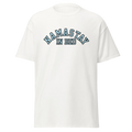 Namaste In Bed Mens Classic T Shirt Funny Yoga Humor Graphic Tee for Relaxation