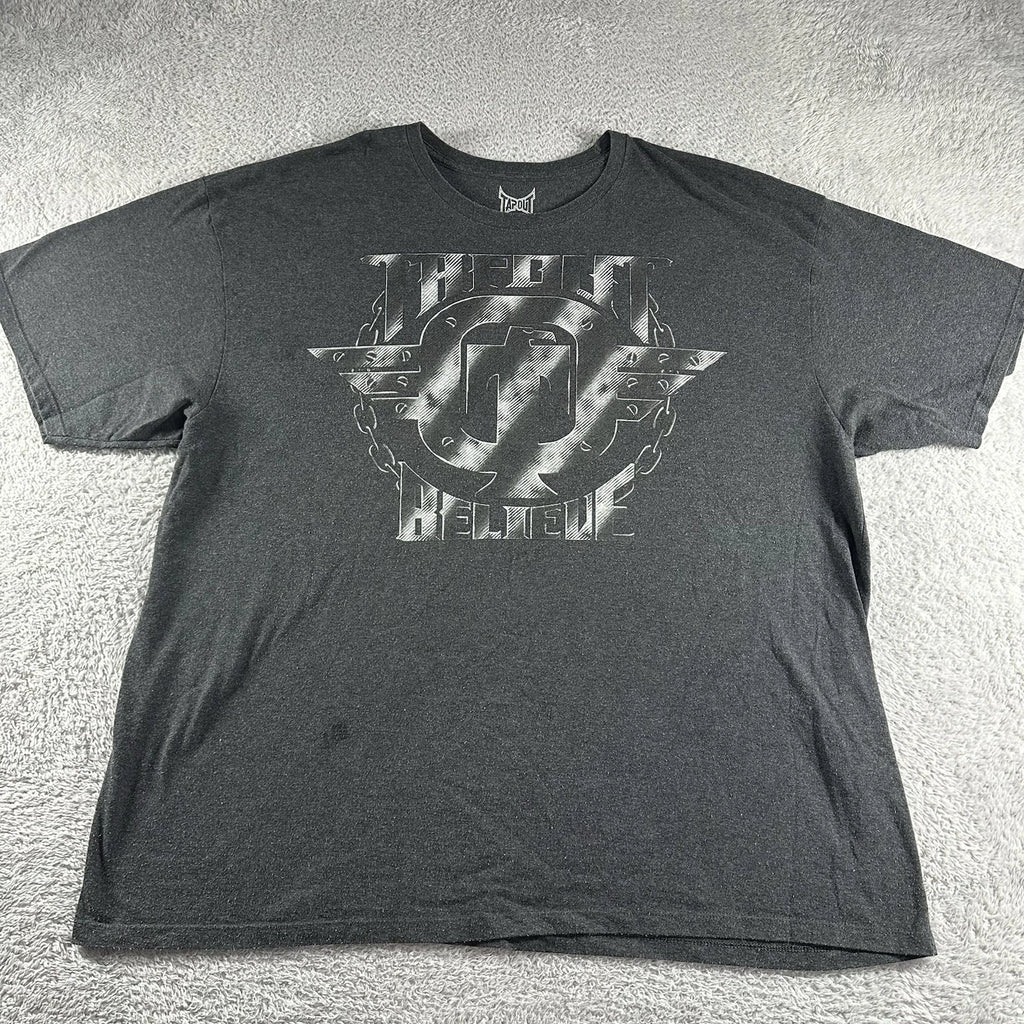 Tapout Shirt Mens 4XB Big Tall Dark Gray MMA Fighting Streetwear Y2K Eagle