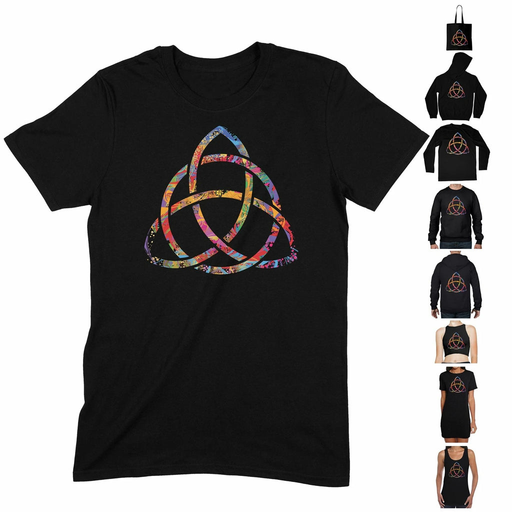 Psychedelic Celtic Knot Abstract T Shirt - Trippy Boho Hippie Pagan Wiccan