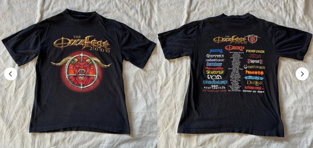 Ozzfest 2000 Tour Shirt Reprint Metal Band Tee S-4XL
