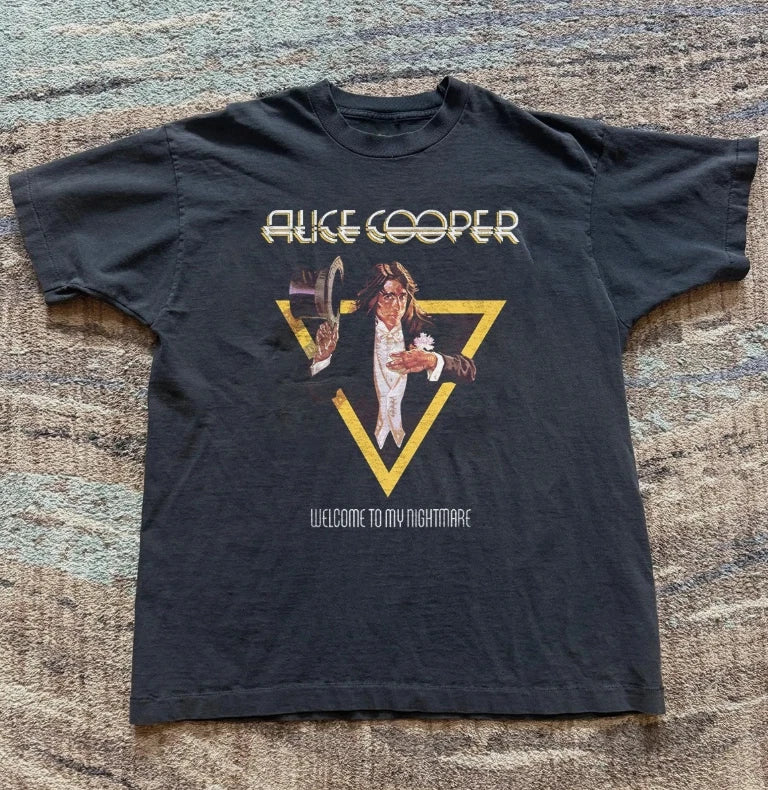 Alice Cooper - Welcome To My Nightmare Unisex Black T-shirt Size S-5XL
