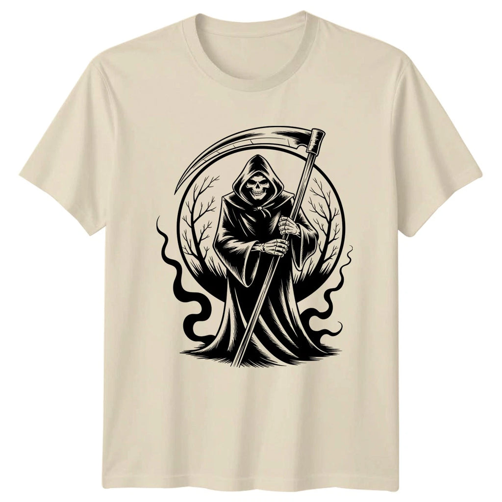 Grim Reaper Skeleton T-Shirt Gothic Horror Art Halloween Gift For Him And Her