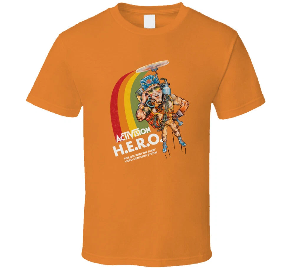 H.E.R.O., T-Shirt, Video Game, Atari, Activision, Retro, 2600, 80's