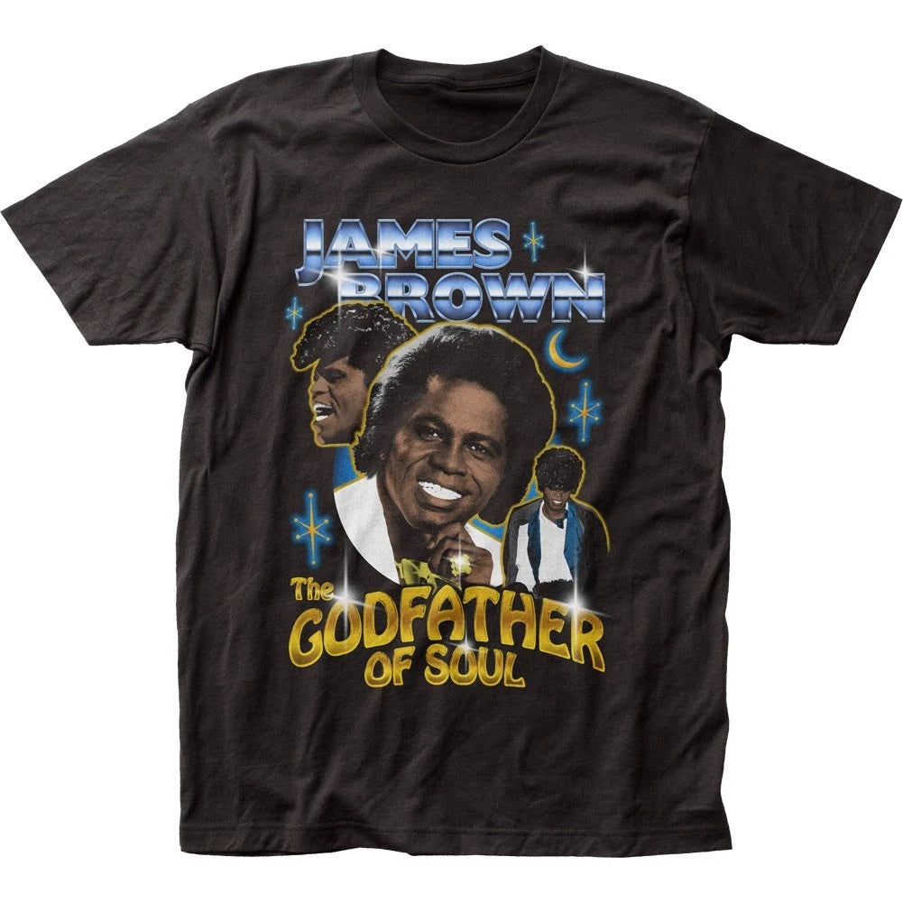 James Brown 90’s Style Mens T Shirt Music Classic Concert Soul Tee Black